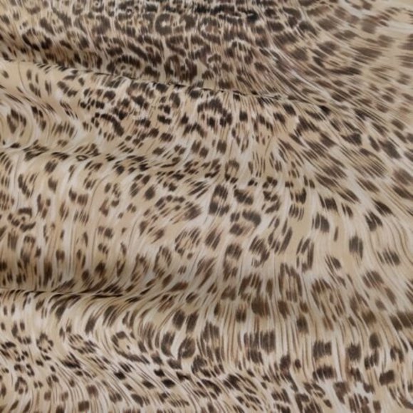 Scene By Donna Ricco Size M Leopard Print Flowy Halter Dress Silk Lining - Picture 7 of 10